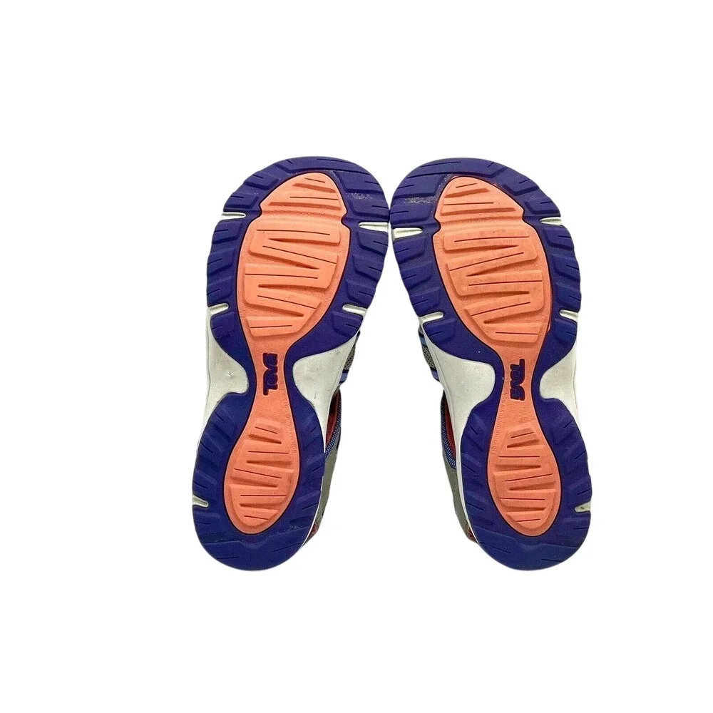 Teva Kids Omnium Grey Purple Coral Closed Toe Sport Water Sandal 1019403Y Size 5